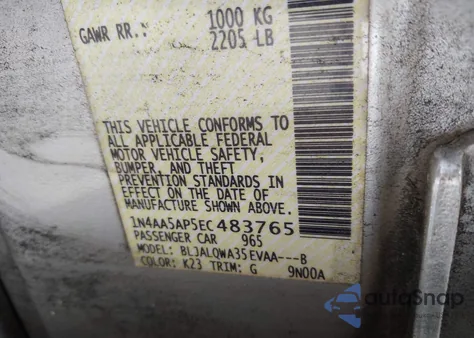 2014 Nissan Maxima 3.5 S z USA, uszkodzony, nr VIN 1N4AA5AP5EC483765